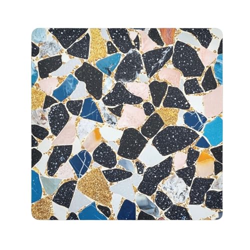 EtherSpher Bunte Kosmetiktaschen aus Stoff, magisch, selbstklebend, für Reisen, 55 x 55 cm, für Damen, Marmor, bunt, 21.7x21.7in von EtherSpher