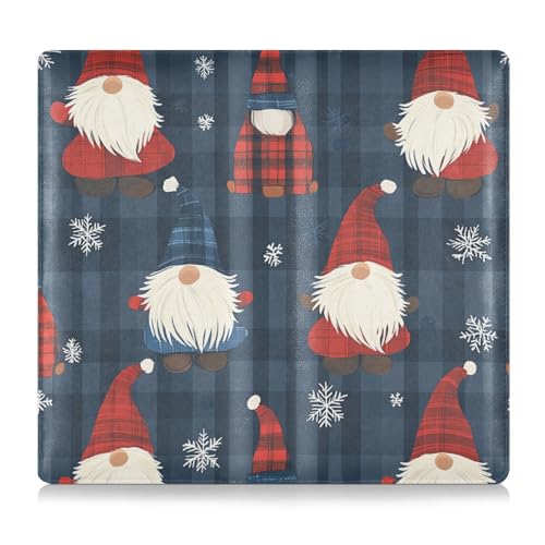 EtherSpher Bunte Zwerge, Büffelkariert, Schneeflocken, Weihnachten, Leder, Auto-Registrierungs- und Versicherungskartenhalter, perfekte Auto-Essentials Geldbörse für wichtige Dokumente, Führerschein, von EtherSpher