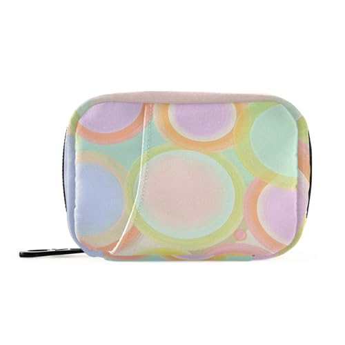 EtherSpher Bunte runde moderne Regenbogen-Reisetasche mit abnehmbaren Fächern, wiederverwendbar, wöchentlicher Pillen-Organizer für die Geldbörse von EtherSpher