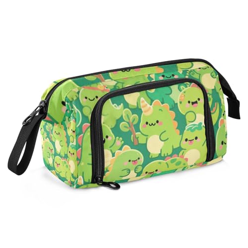 EtherSpher Cartoon-Federbox mit niedlichem Dinosaurier-Motiv, großes Fassungsvermögen, Schreibwarentasche mit Reißverschluss, für Studenten, Schule, Lieferung, Cartuchera Escar Para Ninas von EtherSpher