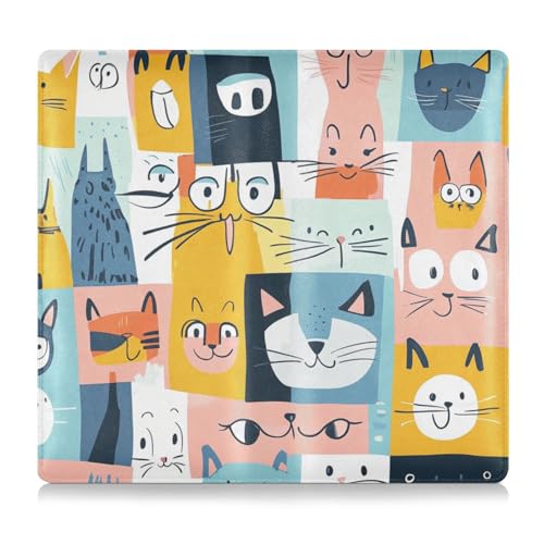 EtherSpher Cartoon Funnuy Animal Plaid Leder Registrierung und Versicherung Kartenhalter Essential Wallet Case für Dokumente, Karten, Führerschein von EtherSpher