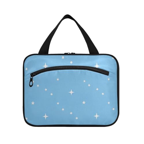 EtherSpher Childish Star Blue Hängeset für Herren mit Haken, tragbare Designer-Make-up-Organizer-Tasche für Reiseutensilien, Reisen, Estuche Para Guardar Maquillaje L, Childish Star Blue, Large EtherSpher Childish Star Blue Hängeset für Herren mit Haken, tragbare Designer-Make-up-Organizer-Tasche für Reiseutensilien, Reisen, Estuche Para Guardar Maquillaje L, Childish Star Blue, Large von EtherSpher