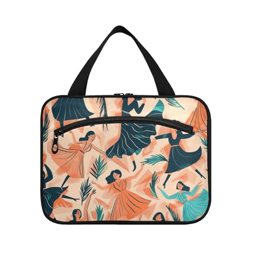 EtherSpher Color Oil Painting Sense Dancer Hängetasche für Herren mit Haken, Designer-Hautpflege-Tasche für Accessoires, ein Muss für den Urlaub, Estuche para maquillaje L, Farbiges Ölgemälde von EtherSpher