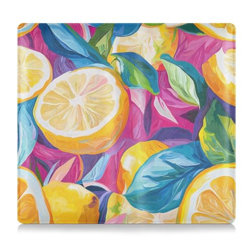 EtherSpher Colorful Lemons Premium-Leder-Schutzhülle für Kfz-Zulassung und Versicherung, wesentliche Auto-Brieftaschen-Hülle für Ausweis, Führerschein, Schlüsselkontaktinformationskarten von EtherSpher