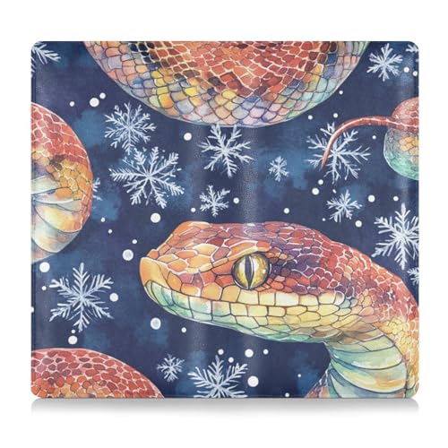 EtherSpher Colorful Vogel's Navy Blue Snowflakes Christmas Premium Leder Auto Registrierung und Versicherungskartenhalter Essential Wallet Case für Führerschein, Karten und wichtige Dokumente, Bunte EtherSpher Colorful Vogel's Navy Blue Snowflakes Christmas Premium Leder Auto Registrierung und Versicherungskartenhalter Essential Wallet Case für Führerschein, Karten und wichtige Dokumente, Bunte von EtherSpher