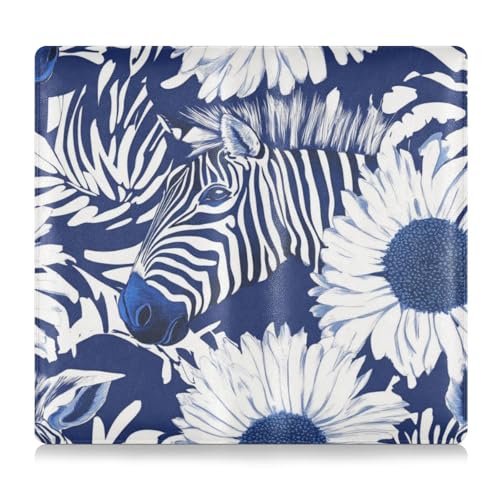 EtherSpher Daisy Royal Blue Premium Leder Auto Registrierung und Versicherungshalter Essential Car Wallet Case für Ausweis, Führerschein, Schlüsselkontaktinformationskarten von EtherSpher