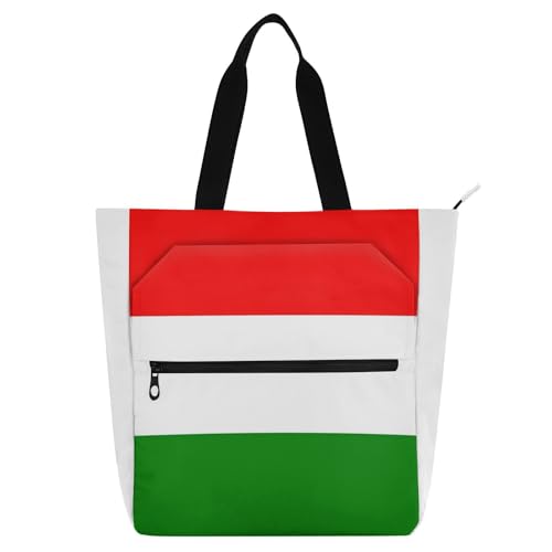 EtherSpher Dekorative Büchertasche, Kunst-Tragetasche für Jungen, Mädchen, Frauen, Ungarn-Flagge, groß, Schule, Strand, Einkaufstasche mit Reißverschluss, für Schule, Einkaufen, Reisen EtherSpher Dekorative Büchertasche, Kunst-Tragetasche für Jungen, Mädchen, Frauen, Ungarn-Flagge, groß, Schule, Strand, Einkaufstasche mit Reißverschluss, für Schule, Einkaufen, Reisen von EtherSpher