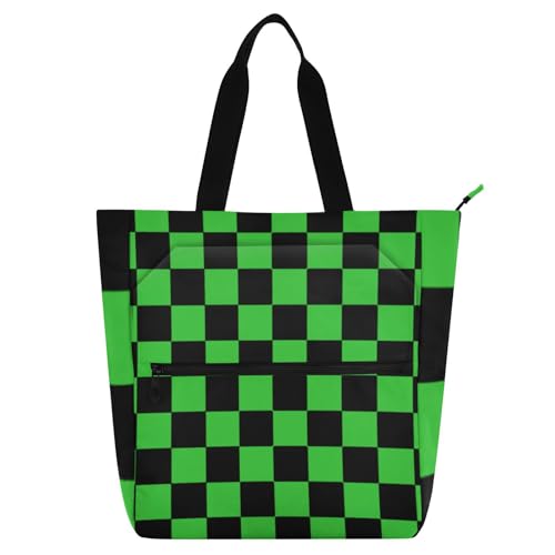 EtherSpher Dekorative Kinder-Tragetasche, Klaviertasche, Büchertasche für Kinder und Erwachsene, Büffelkaro, Schwarz, Limettengrün, wasserabweisend, Kinder-Aktivitätstasche, Kunst-Tragetasche mit EtherSpher Dekorative Kinder-Tragetasche, Klaviertasche, Büchertasche für Kinder und Erwachsene, Büffelkaro, Schwarz, Limettengrün, wasserabweisend, Kinder-Aktivitätstasche, Kunst-Tragetasche mit von EtherSpher