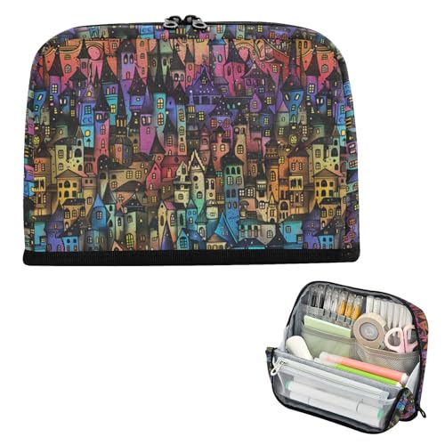 EtherSpher Dream Castle Federmäppchen im Animationsstil, große Kapazität, Make-up-Tasche, stehender Aufbewahrungs-Organizer für Teenager, Büro, Bolsas para maquillaje de mujer von EtherSpher