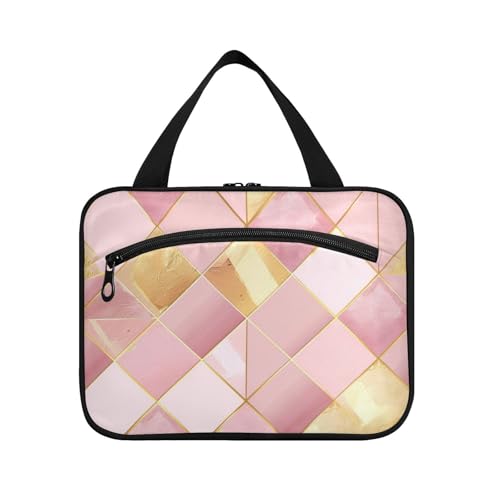 EtherSpher E und Gold karierter Hintergrund hängende Make-up-Tasche Organizer mit Haken, Designer-Kulturbeutel zum Aufhängen, für Reisen, Urlaub, Bolsa Para Guardar Maquillaje L, Mit goldfarbenem EtherSpher E und Gold karierter Hintergrund hängende Make-up-Tasche Organizer mit Haken, Designer-Kulturbeutel zum Aufhängen, für Reisen, Urlaub, Bolsa Para Guardar Maquillaje L, Mit goldfarbenem von EtherSpher