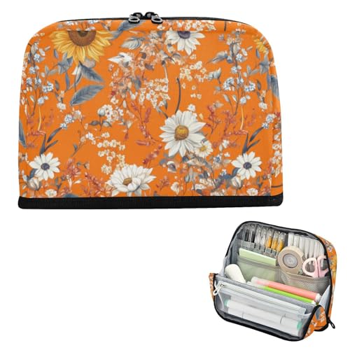 EtherSpher Federmäppchen, Motiv: Herbstblumen, Sonnenblume, großes Fassungsvermögen, Kosmetiktasche, einfache Aufbewahrung für Schreibwaren, für Jungen, Schule, Muss Haves Bolsas de maquillaje para EtherSpher Federmäppchen, Motiv: Herbstblumen, Sonnenblume, großes Fassungsvermögen, Kosmetiktasche, einfache Aufbewahrung für Schreibwaren, für Jungen, Schule, Muss Haves Bolsas de maquillaje para von EtherSpher