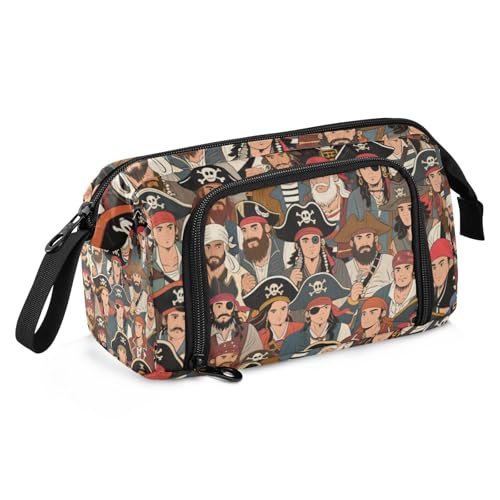 EtherSpher Federmäppchen im Retro-Stil mit Piraten-Motiv, großes Fassungsvermögen, leicht, für Herren, High School Supplies cartuchera para lapiceros EtherSpher Federmäppchen im Retro-Stil mit Piraten-Motiv, großes Fassungsvermögen, leicht, für Herren, High School Supplies cartuchera para lapiceros von EtherSpher