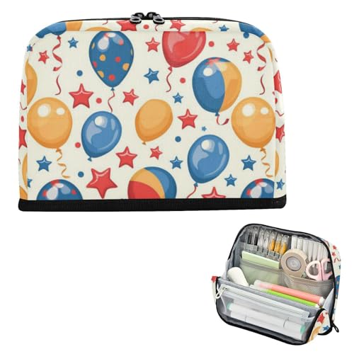 EtherSpher Federmäppchen mit Cartoon-Heißluftballon, großes Fassungsvermögen, Stiftebeutel, Schreibwaren-Organizer für Teenager, Schulbedarf, estuches escolares para ninas von EtherSpher