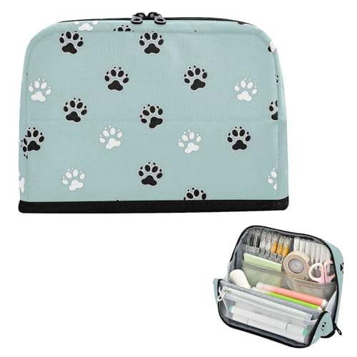 EtherSpher Federmäppchen mit Tierpfotenpfote, großes Fassungsvermögen, Make-up-Tasche, hohe Kapazität, Schreibwaren, Federmäppchen für Krankenschwestern, Schulbedarf, Estuches para lapices von EtherSpher