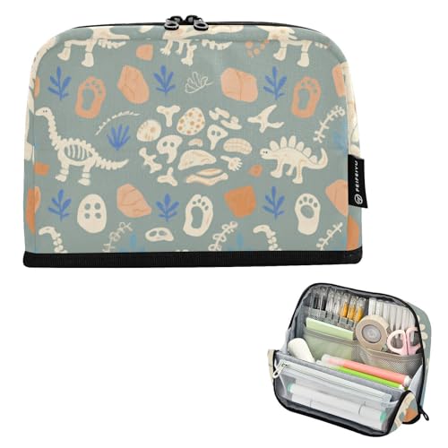 EtherSpher Federmäppchen mit niedlichem Cartoon-Dinosaurier-Motiv, großes Fassungsvermögen, Schreibwaren-Tasche für Teenager, Schulbedarf, Cartucheras para ninas von EtherSpher