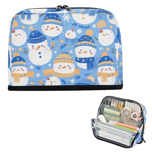EtherSpher Federmäppchen mit niedlichem Cartoon-Schneemann, große Kapazität, aufrechte Aufbewahrungstasche, große Kapazität, Schreibtisch-Organizer für Studenten, adrette Schulbedarf, Bolsa para von EtherSpher