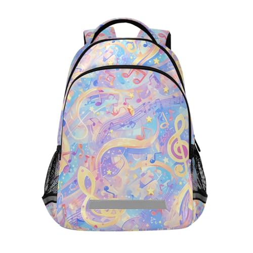 EtherSpher Filigraner Rucksack mit Cartoon-Musik, farbenfroh, mit großer Büchertasche für 5. Klasse, Jungen, Mädchen, mochila para ni?os von EtherSpher