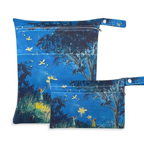 EtherSpher Firefly 54083_2 wasserdichte Tasche für Kindertagesstätte, 2 Stück, Wickeltasche, unverzichtbare Gegenstände mit Griffen für Babywindeln, Baden von EtherSpher