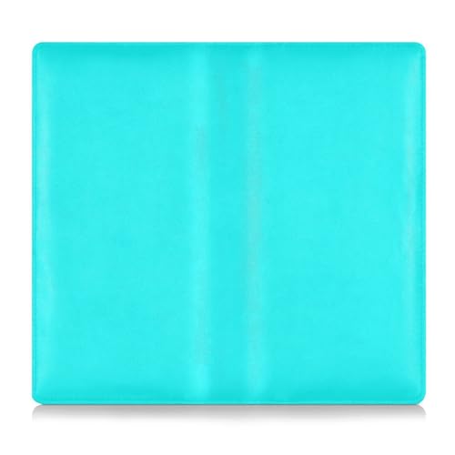 EtherSpher Fluoreszierendes blaues PU-Leder, Auto-Registrierungs- und Versicherungskartenhalter, Fahrzeug-Handschuhfach-Organizer für Dokumente, Karten, Führerschein von EtherSpher