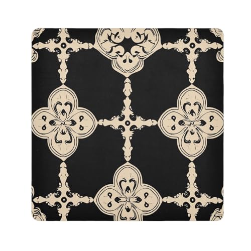 EtherSpher Goldene Retro-Reisetasche, Kreuz, Kamera-Objektivtuch, magisch, selbstklebend, 55 x 55 cm, für Damen, Goldfarbenes Retro-Kreuz, 21.7x21.7in von EtherSpher