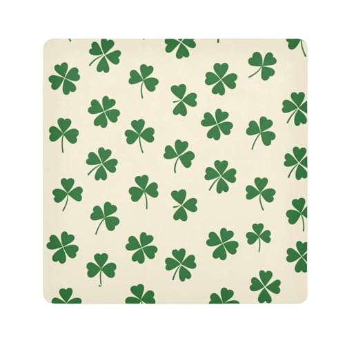 EtherSpher Grüne Kleeblätter, Make-up-Halter, Kamera-Objektivtuch, tragbarer Schmuck-Organizer, Wickeltasche für Damen, 55 x 55 cm, Grüne Kleeblätter, 21.7x21.7in von EtherSpher