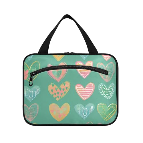 EtherSpher Grüne Valentine Love Hängetasche für Männer auf Reisen mit Haken, Designer-Schicke Tasche für Toilettenartikel für Papa, Toilette, Porta, Kosmetik, Mujer Para Cartera, L, Grüne EtherSpher Grüne Valentine Love Hängetasche für Männer auf Reisen mit Haken, Designer-Schicke Tasche für Toilettenartikel für Papa, Toilette, Porta, Kosmetik, Mujer Para Cartera, L, Grüne von EtherSpher