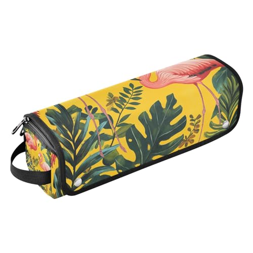 EtherSpher Hair Tools Reisetasche mit Eisenmatte, abnehmbarer Haarstyling-Zubehör-Organizer für heiße Werkzeuge, Lockenstab und Glätteisen, Haarvolumizer, roter Flamingo, Haar-Zubehör-Organizer, roter von EtherSpher