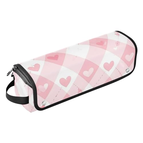 EtherSpher Hair Tools Reisetasche mit hitzebeständigem Polster, wasserdicht, Reise-Organizer für Glätteisen, Lockenstäbe, Pfirsichfarben, niedliches Herz, kariert, Reisetasche für Haarwerkzeuge, EtherSpher Hair Tools Reisetasche mit hitzebeständigem Polster, wasserdicht, Reise-Organizer für Glätteisen, Lockenstäbe, Pfirsichfarben, niedliches Herz, kariert, Reisetasche für Haarwerkzeuge, von EtherSpher