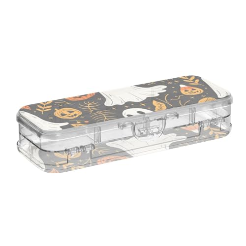 EtherSpher Happy Halloween Stiftebox aus Kunststoff, transparent, 2-lagig, für Schreibwaren, mit Schnappdeckel EtherSpher Happy Halloween Stiftebox aus Kunststoff, transparent, 2-lagig, für Schreibwaren, mit Schnappdeckel von EtherSpher