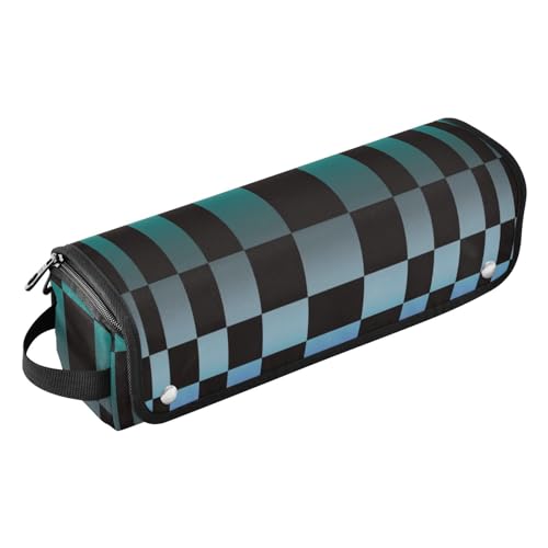 EtherSpher Hot Hair Tools Reisetasche mit herausnehmbarer, hitzebeständiger Matte, Tragetasche, flacher Lockenstab, wasserdichter Organizer für Glätteisen, Glätteisen, Lockenstäbe, grünlich-violettes von EtherSpher