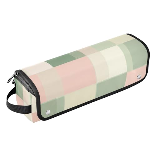 EtherSpher Hot Hair Tools Reisetasche mit herausnehmbarer hitzebeständiger Matte, staubdicht, Reise-Glätteisen, Lockenstäbe, Pfirsichgrün, quadratisch, tragbarer Organizer von EtherSpher