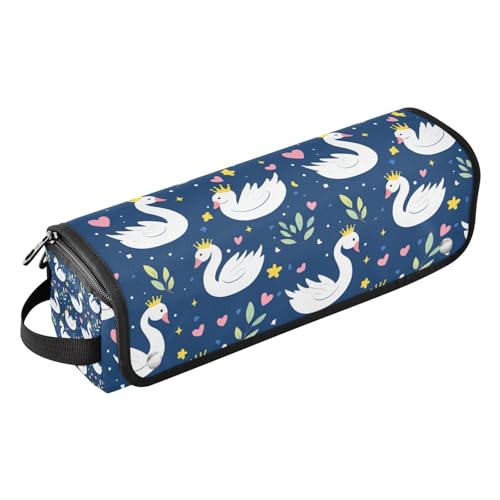 EtherSpher Hot Hair Tools Reisetasche mit hitzebeständigem Pad, Heizwerkzeug, Reisetasche, Organizer für Glätteisen, Lockenstab, Haartrockner, Cartoon, niedlicher weißer Schwan, Reisetasche für von EtherSpher