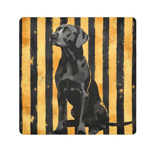 EtherSpher Kosmetik-Organizer für Reisen, Schwarz und Gold, gestreift, 55 x 55 cm, Schwarz und Gold, Schwarz und goldfarben, gestreift, 21.7x21.7in von EtherSpher