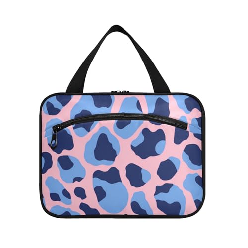 EtherSpher Kosmetiktasche für Damen, Leopardenmuster, zum Aufhängen, mit Haken, Designer-Mode-Set, Tasche für Reisen, Fitnessstudio, Maleta Para Maquillaje L, Helles Pfirsichblau, Helles von EtherSpher