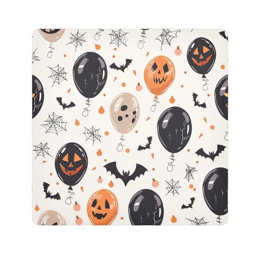 EtherSpher Kosmetiktasche für Halloween, Ballon, Stoff, schützend, tragbar, 55 x 55 cm, Kosmetik-Organizer für Reisen, Halloween-Ballon, 21.7x21.7in von EtherSpher