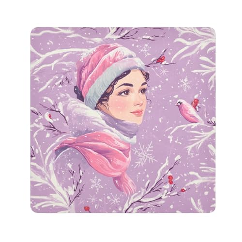 EtherSpher Kosmetiktasche für Kamera-Objektiv, schützend, Reise-Kulturbeutel, Organizer, 55 x 55 cm, Pastellfarben, Pastell Snow Purple, 21.7x21.7in von EtherSpher