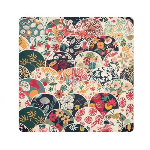 EtherSpher Kosmetiktasche im japanischen Stil mit Fächermuster, Kamera-Objektivtuch, selbstklebend, Make-up-Organizer, 55 x 55 cm, Kosmetik-Organizer für Reisen, Japanischer Stil mit Fächermuster, von EtherSpher