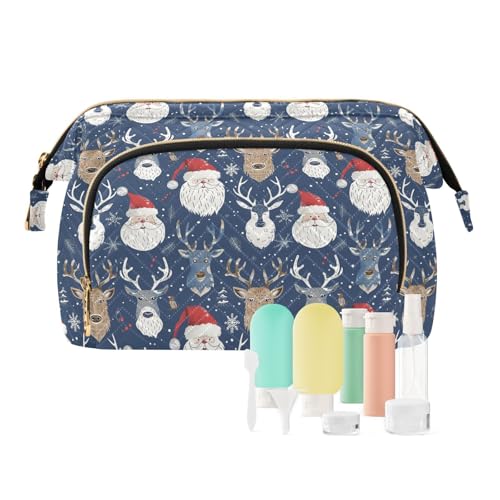 EtherSpher Kosmetiktasche im skandinavischen Stil, Weihnachtsmann, Safari, Weihnachten, Kosmetiktasche für Damen, Reisegeldbörse für Damen, Reisen, Skandinavischer Stil Weihnachtsmann Safari von EtherSpher
