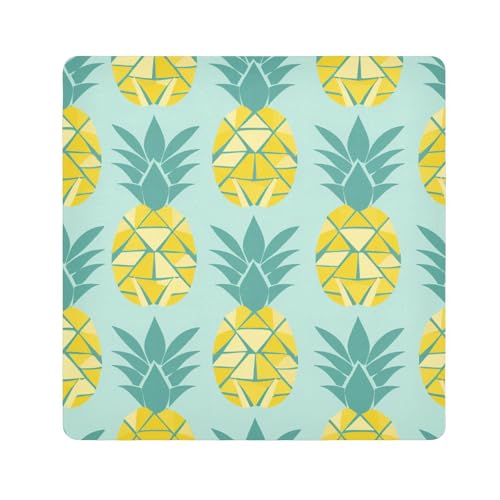 EtherSpher Kosmetiktasche mit Ananas-Motiv Chartreuse, Schutztasche, Reise-Make-up-Organizer, 55 x 55 cm, für Reisen, Ananas Chartreuse, 21.7x21.7in von EtherSpher