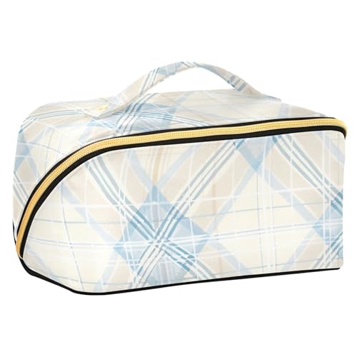 EtherSpher Kosmetiktasche mit Trennwänden, groß, für Damen, vertikal, freistehend, Hellblau von EtherSpher