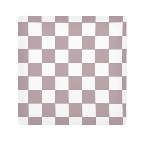 EtherSpher Kosmetiktasche mit braunem Karomuster, für Kamera, Objektiv, magisch, selbstklebend, Reise-Kulturbeutel, Organizer, 55 x 55 cm, für Damen, Braunes Karomuster, 21.7x21.7in von EtherSpher