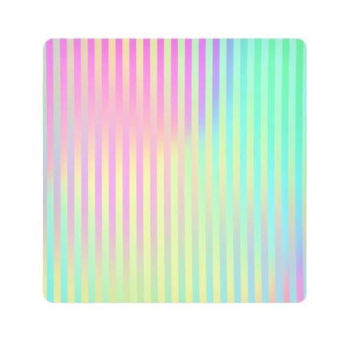 EtherSpher Kosmetiktasche mit buntem Laser-Design, Streifen, Kamera-Objektivtuch, selbstklebend, Kulturbeutel, Reiseverpackung, 55 x 55 cm, für Damen, Bunte Laser-Design-Streifen, 21.7x21.7in von EtherSpher