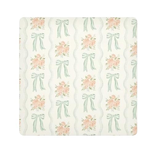 EtherSpher Kosmetiktasche mit gelbem Blumenmuster, selbstklebend, Kulturbeutel, Organizer, Reiseverpackung, 55 x 55 cm, Kosmetik-Organizer für Reisen, Gelbe Blumenstreifen, 21.7x21.7in von EtherSpher