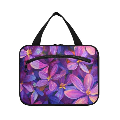 EtherSpher Kulturbeutel für Herren, Motiv: Ölgemälde, Blumen, zum Aufhängen, mit Haken, Designerutensilien, Kosmetiktaschen für Accessoires, Must-Haves, Hotel, Bolsas para maquillaje de mujer L von EtherSpher