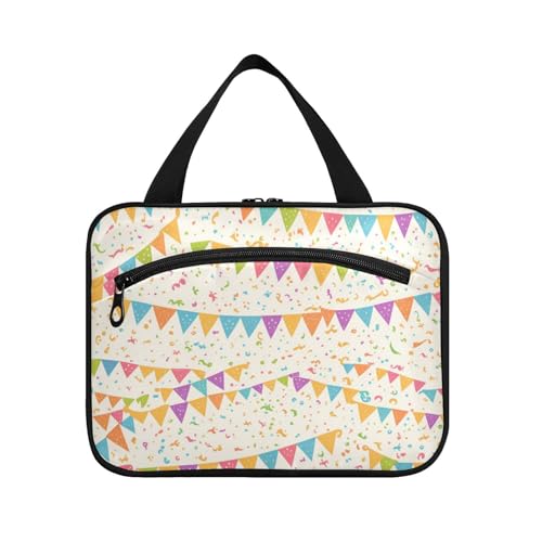 EtherSpher Kulturbeutel mit Regenbogen-Flaggen, bunt, zum Aufhängen, Reise-Organizer mit Haken, Designer-Zubehörtaschen mit Reißverschluss für Reisen, ein Muss für Reisen, Bolso Para Maquillaje L von EtherSpher