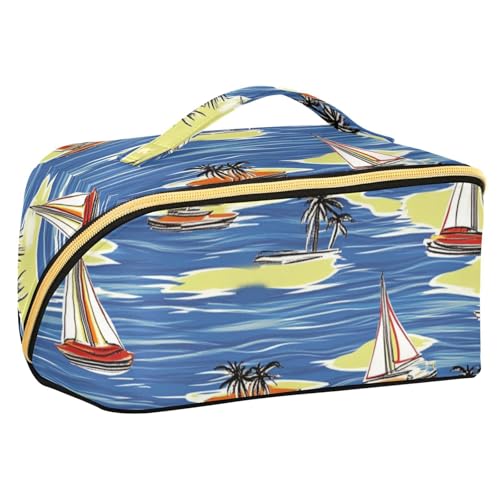 EtherSpher Kulturbeutel mit Trennwänden, Reißverschluss, Reise-Kosmetiktasche für Damen, mit Fächern und Griff von EtherSpher