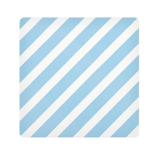 EtherSpher Kulturbeutel mit blauen und weißen Streifen, magischer Aufkleber, Schmuck-Organizer, 55 x 55 cm, Verpackung für Organisation, Blau und Weiß gestreift, 21.7x21.7in von EtherSpher