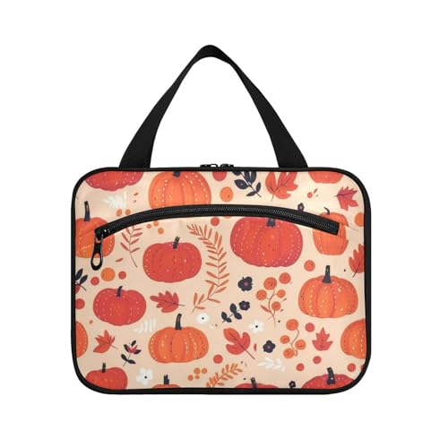 EtherSpher Kulturbeutel zum Aufhängen, mit Haken, multifunktionaler Designer-Kulturbeutel für Reisen, Camping-Organizer, Motiv: Herbstkürbis, Herbst Kürbis, Large EtherSpher Kulturbeutel zum Aufhängen, mit Haken, multifunktionaler Designer-Kulturbeutel für Reisen, Camping-Organizer, Motiv: Herbstkürbis, Herbst Kürbis, Large von EtherSpher