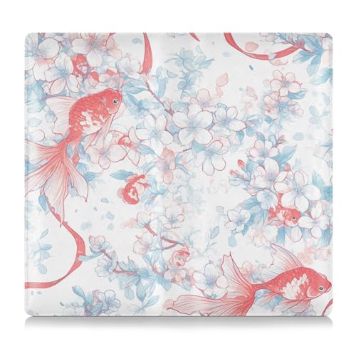 EtherSpher Lovely Wind Cherry Blossom Goldfish Premium Leder Auto Registrierung Versicherung & Ausweishalter, Auto-Brieftaschen-Etui Organizer für Führerschein, Karten und wichtige Dokumente von EtherSpher