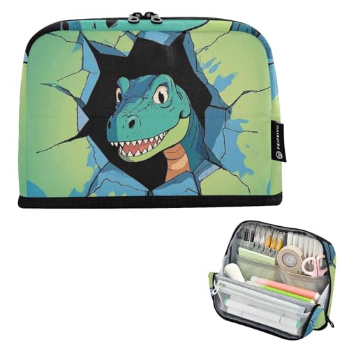 EtherSpher Lustiges Cartoon-Wand-Dinosaurier-Federmäppchen, großes Fassungsvermögen, Mehrzweck-Schreibwaren-Stifttasche für Krankenschwestern, Mittelschule, Lapiceras und Jugendliche von EtherSpher